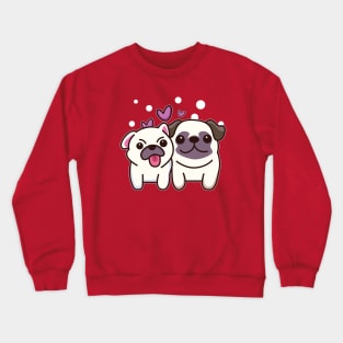 Cute Dog Couple Valentine Crewneck Sweatshirt